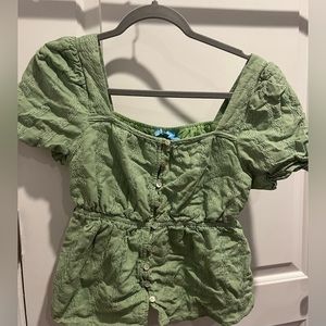 Girls Green Top
